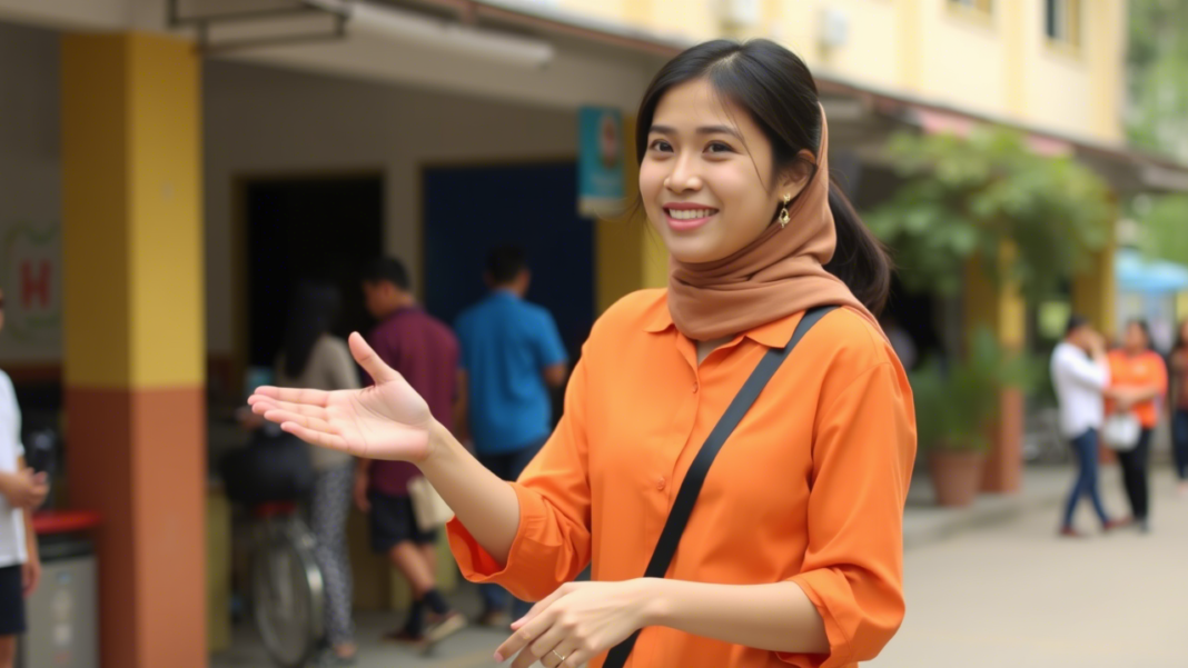 Ibu Baju Oren Viral Haloo.id