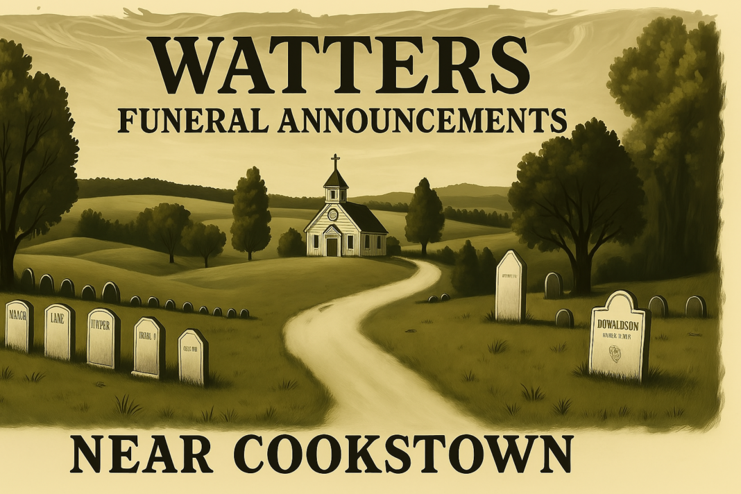 Watters Funeral Announcements Near Cookstown: A Comprehensive Guide